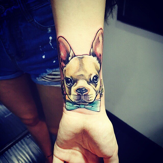 French Bulldog tattoo