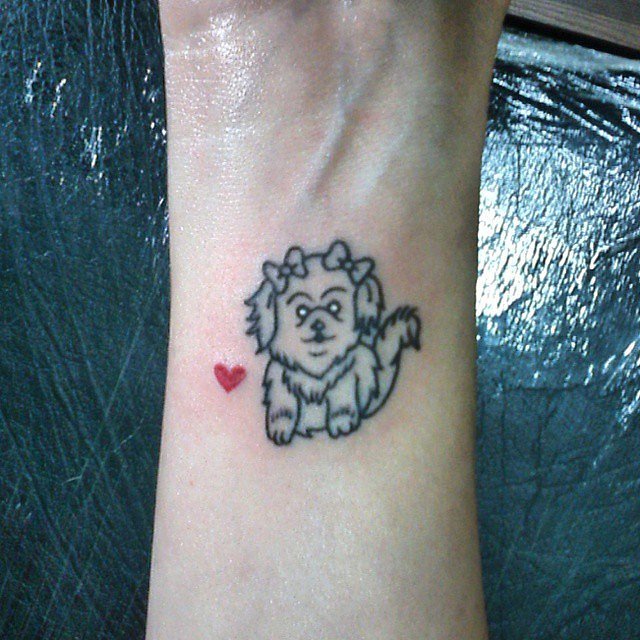 teacup puppy tattoo
