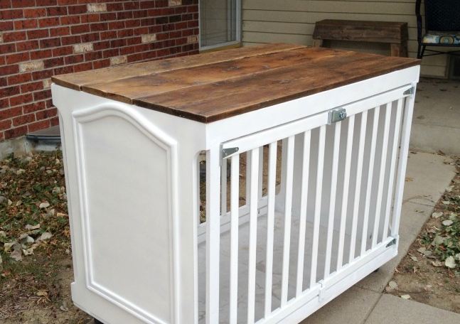 repurposed dog crate