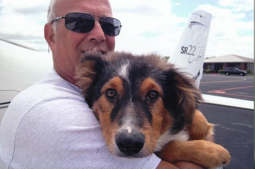 man with homeless animal