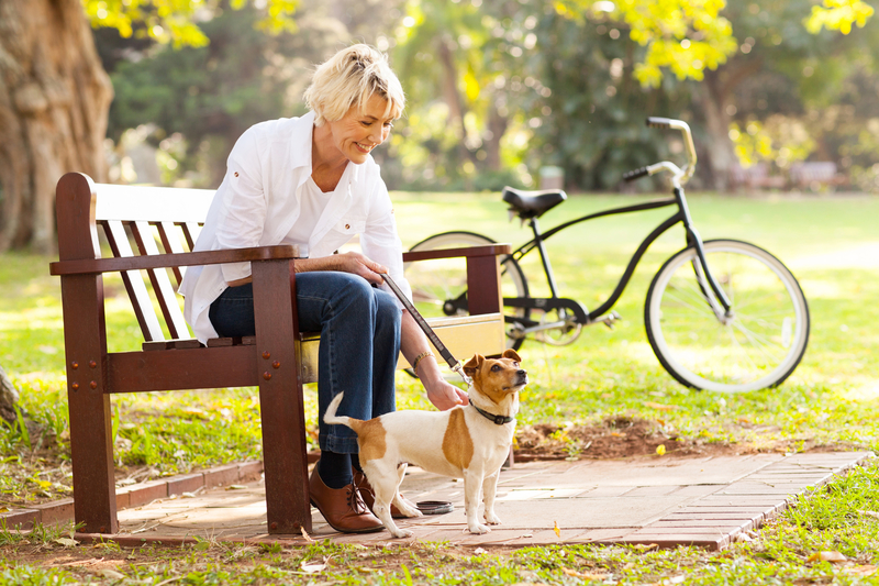 woman with dog